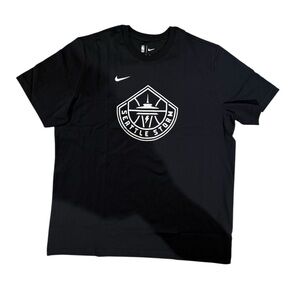 Nike Seattle Storm WNBA Basketball T Shirt Top Men's Size XL Black Silver NWT